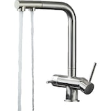 thumbnail of Félix | Grifo extensible de 3 vías premium chromado| Grifo gastro de osmosis de acero inoxidable para cocina - 360 grados | Filtrar 3 conexiones