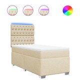 thumbnail of vidaXL Boxspringbett mit Matratze Creme 90x190 cm Stoff