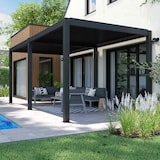 thumbnail of 3 x 6 m vrijstaande bioklimatologische pergola met 2 grijze luifels