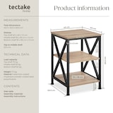 thumbnail of tectake Mesa auxiliar Nottingham 40,5x40,5x60,5cm  Madera Industrial Clara, Roble Sonoma