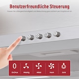 thumbnail of A+++ Dunstabzugshaube 60cm Umluft & Abluft mit 410 m³/h Luftleistung, Abzugshaube mit 2 Aktivkohlefiltern, 2 Fettfiltern, 3 Leistungsstufen