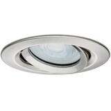 thumbnail of Paulmann Spot encastré LED Nova Plus Luminaire individuel orientable IP65 rond 93mm 30° GU10 7W 460lm 230V gradable 2700K Acier brossé 92899