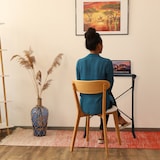 thumbnail of Relaxdays Schreibtisch klein, HxBxT 75 x 60 x 40 cm, kompakter Computertisch, Laptop Arbeitstisch, MDF & Metall, schwarz