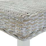 thumbnail of vidaXL Sitzbank Weiß 160x35x45 cm Natur Kubu Rattan & Massivholz Mahagoni