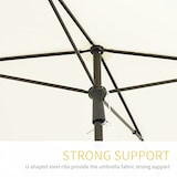 thumbnail of Ombrellone Rettangolare Da Giardino Parasole Balcone Inclinazione Regolabile Anti UV Impermeabile Per Mare Spiaggia Piscina Terrazzo 198x125 Cm Bianco
