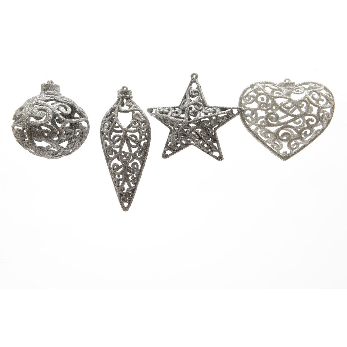 Baumhänger Baumschmuck Christbaumschmuck silber Weihnachtskugeln Stück