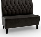 thumbnail of Gastro Sitzbank Paris | 100 cm breit | Samtstoff in Schwarz | Diamant | Dinerbank