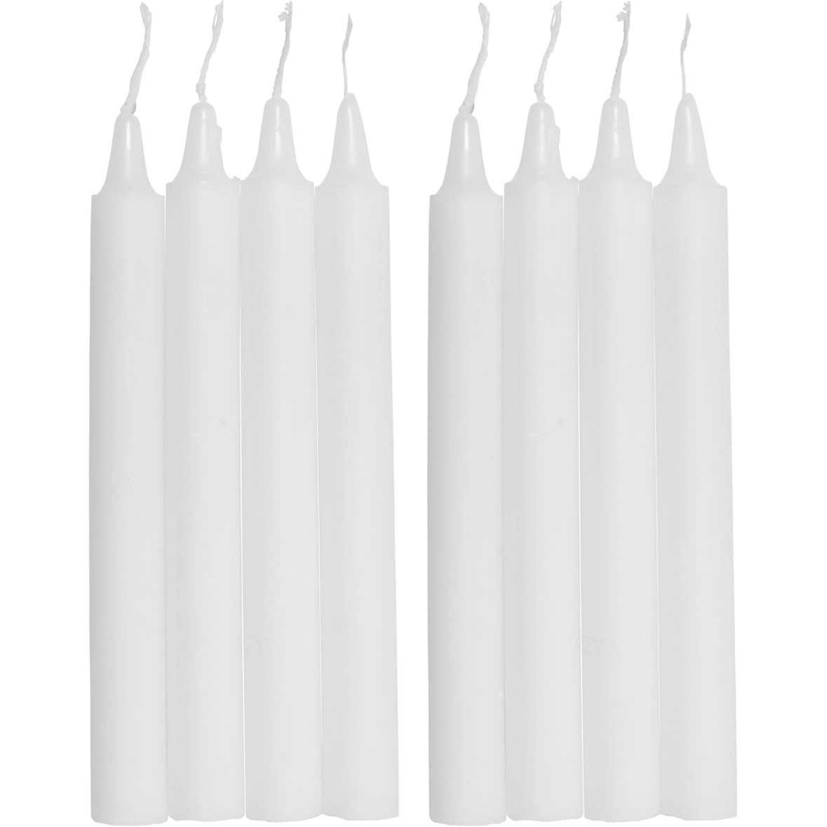 COM-FORT HOUSE- Vela de mesa Blanca - Pack velas de 8 Unidades - Velas Decorativas Sin Perfume - Velas para tu Hogar