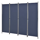 thumbnail of Helloshop26 - Schermo divisorio in poliestere a 4 pannelli 215 x 170 cm blu scuro 03_0006551