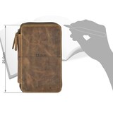 thumbnail of Greenburry Leder Stiftmappe 2teilig Federmappe Stiftetui Federtasche Vintage 1573-25 (ungefüllt)