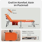 thumbnail of CASARIA® 2er Set Alu Sonnenliege mit Dach Klappbar Wetterfest Gartenliege Orange