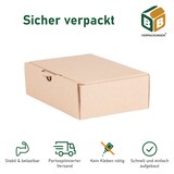 thumbnail of 500 x Maxibriefkarton (160 x 110 x 50 mm) DIN A6 stabiler Versandkarton Faltschachtel Versandschachtel Wellpappe BB-Verpackungen