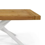 thumbnail of FLORA Tavolo Da Pranzo Allungabile Moderno Gambe Incrociate Piano In Legno Design Contemporaneo, Cm 90x160/210/260x75 H colore Bianco