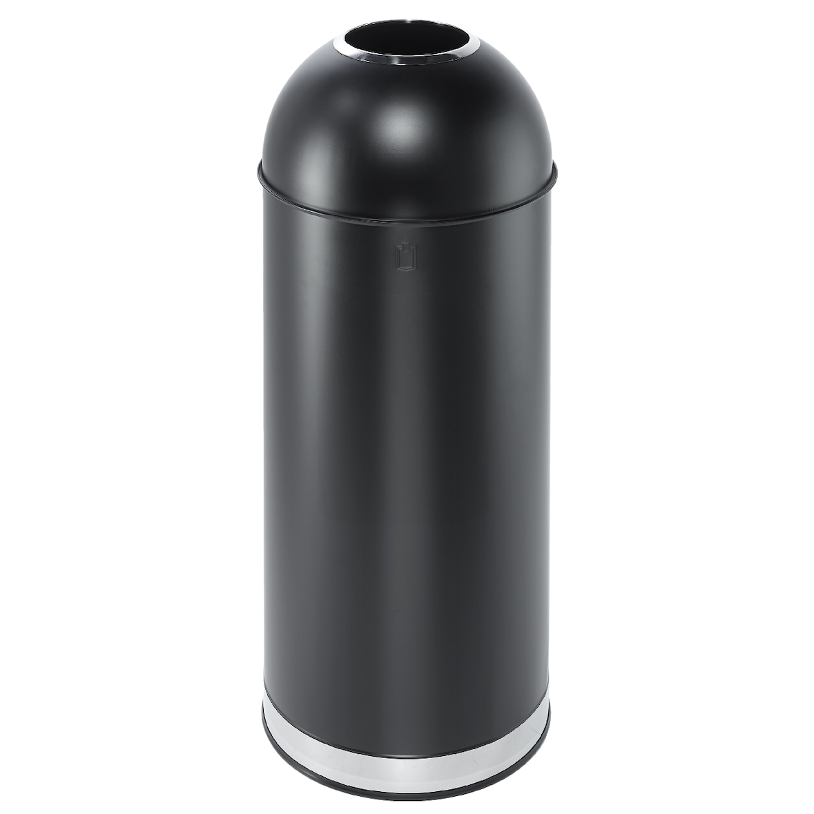 METRO Professional Poubelle, acier, Ø 35 x 89 cm, 65 L, noir