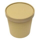 thumbnail of MONOUSO - Kraft Kartonnen Deksel voor Kartonnen Pot Ø11,7cm (25 Stuks)