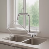 thumbnail of Torneira de Cozinha INFINITON EnekoASS347 – Acabamento Satinado, Monocomando, Bica Alta 34,6 cm, Rotação 360°, Eco Design