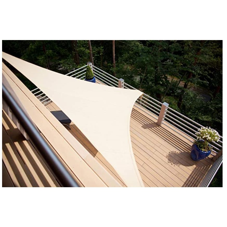 Toldo/Vela Triangular Jardin, 5x5 m, Beige