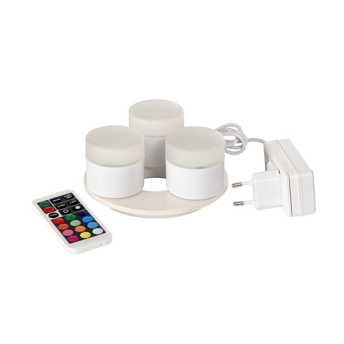 DUNI - Kit de 3 Mini lampes multicolores, blanc et translucide, 48x50mm - 1 x 1 = 1 pièce