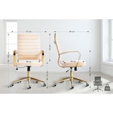 thumbnail of Bureaustoel Havana Kunstleer creme