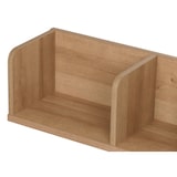 thumbnail of Wandplank HWC-M48, Hangplank Houten plank Zwevende plank, 3 vakken Massief mangohout 20x120x21cm ~ naturel
