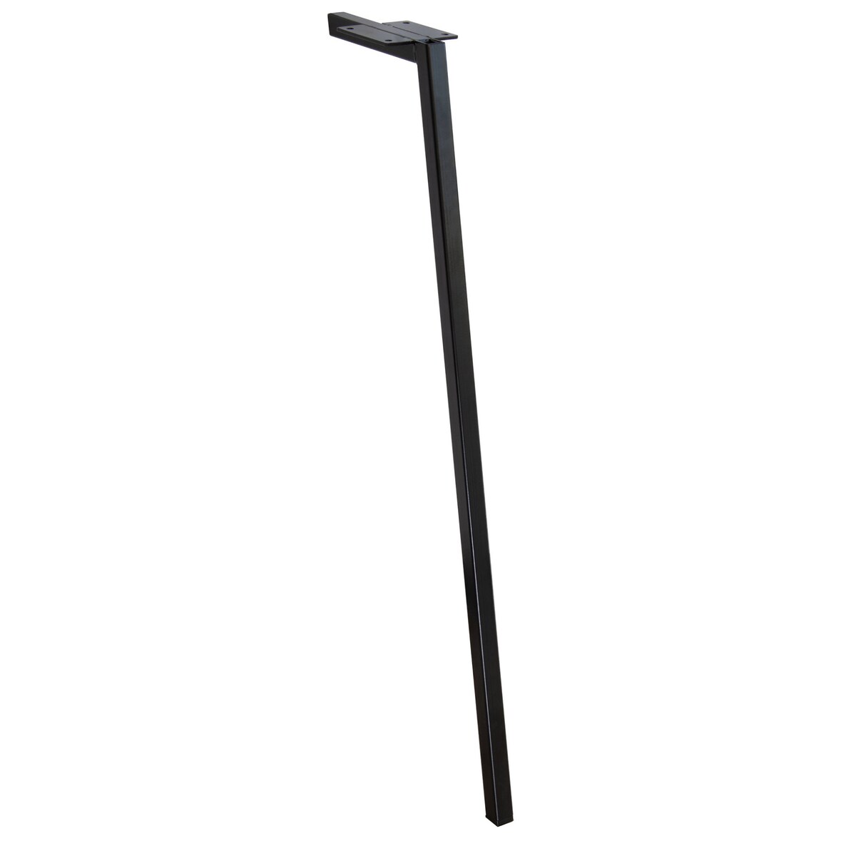 WAGNER Möbelbein/Möbelfuß schräg 80er JAHRE STIL - 20 x 80 x 80 x 710 mm, Stahl schwarz matt, filigran, Retro - 12547101