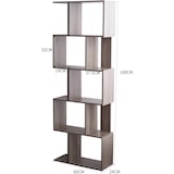 thumbnail of Rebecca Mobili Scaffale Libreria Grigio Sbiancato Mdf Urban Soggiorno 169x60x24