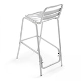 thumbnail of Table de jardin haute en aluminium et 4 chaises hautes