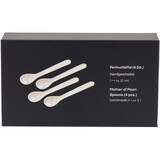 thumbnail of 4er-Set Eierlöffel Perlmutt (runde Enden, Länge 11 cm), Handarbeit, Naturprodukt, Ei- & Kaviarlöffel