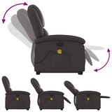 thumbnail of vidaXL Massagesessel mit Aufstehhilfe Elektrisch Dunkelbraun Echtleder