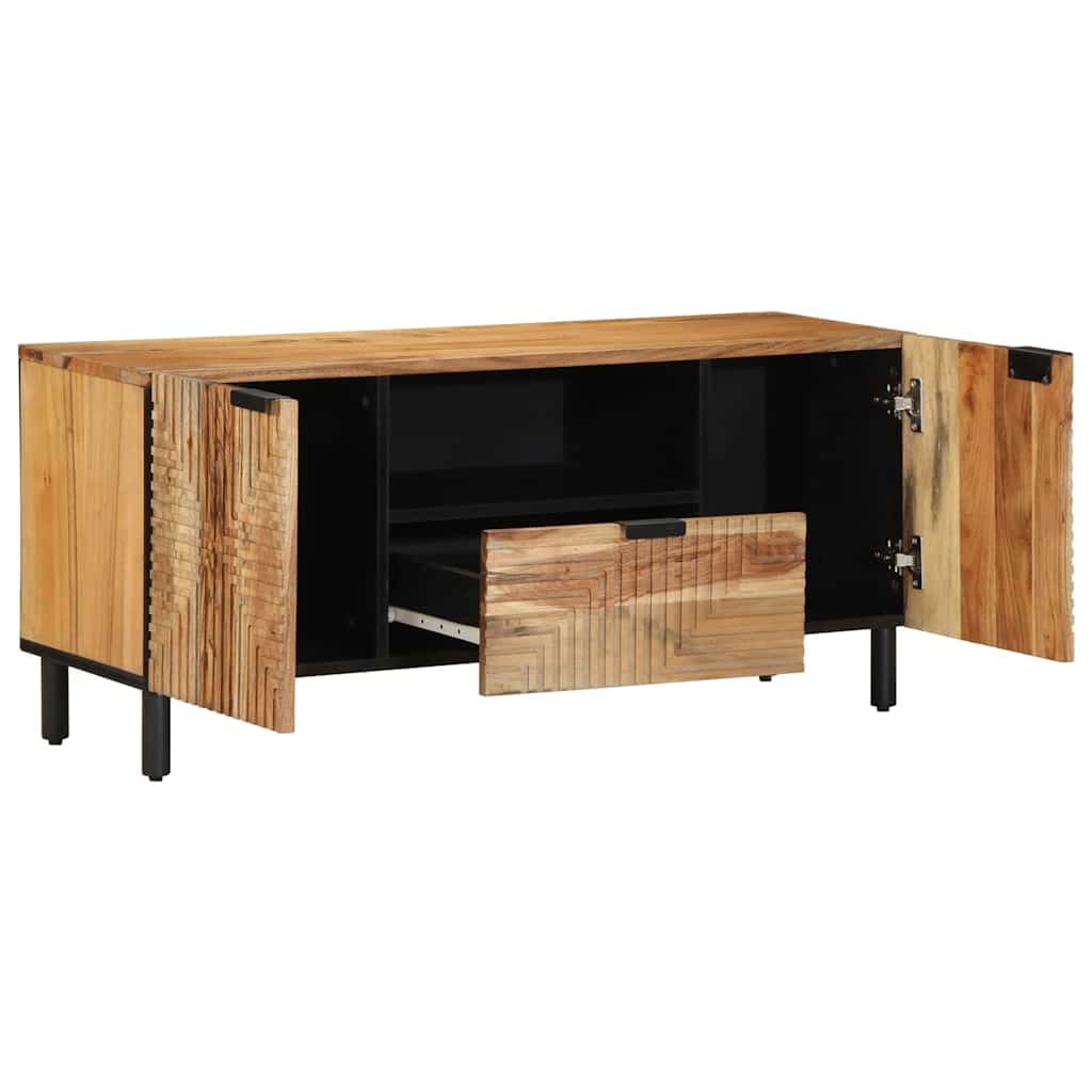 vidaXL TV-Schrank mit Regal Braun 105 x 33,5 x 46 cm Massivholz Akazie
