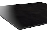 thumbnail of Outdoor Gastro Stehtisch HPL Compact Premium | 80x80 cm Dunkler Schiefer | mit Edelstahl Fußrasten