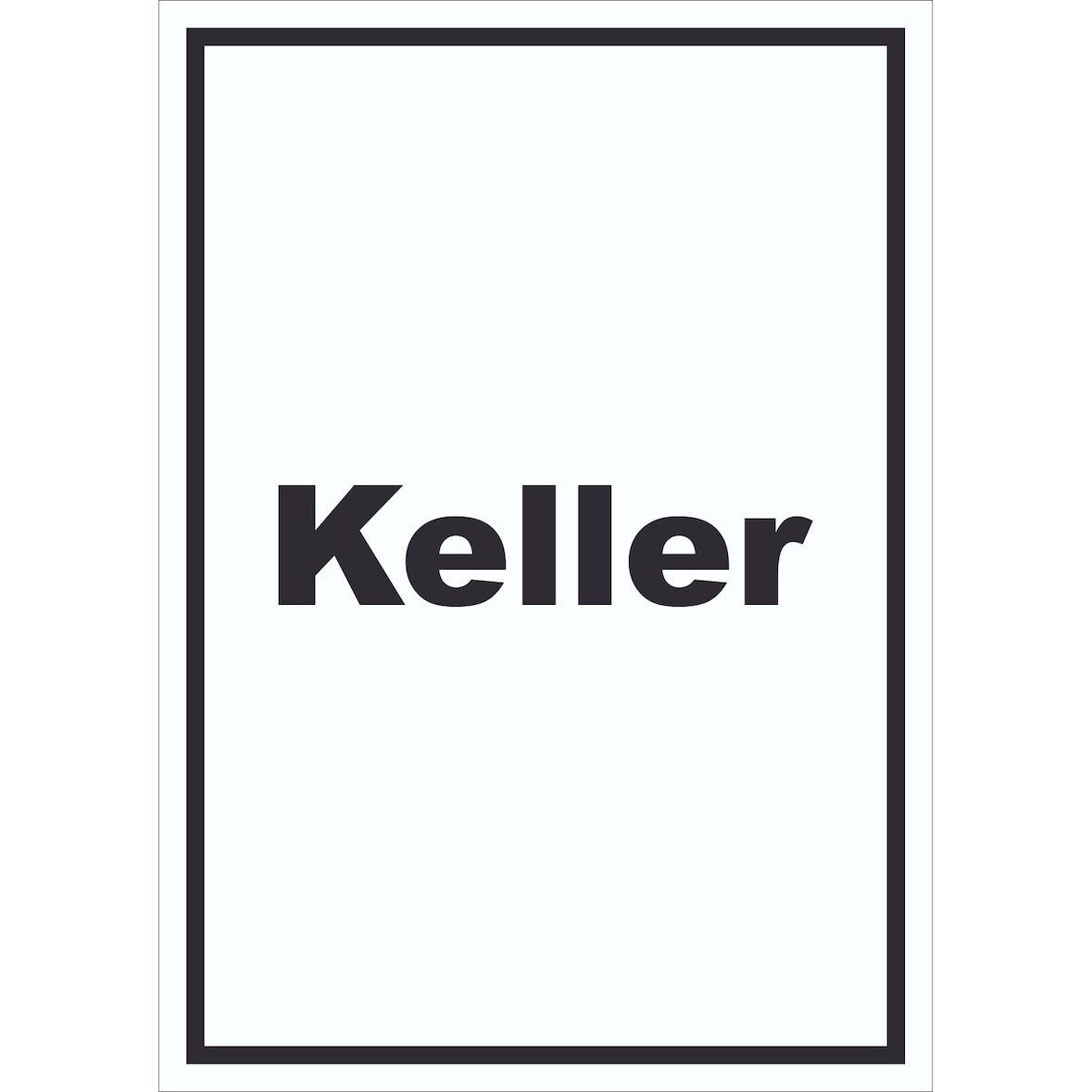 Keller Schild mit Text hochkant A3 (297x420mm)