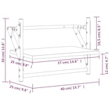 thumbnail of vidaXL Wandregale mit Stangen 2 Stk. Grau Sonoma 40x25x30 cm