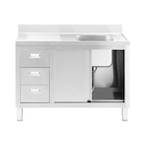 thumbnail of Royal Catering Fregadero de acero inoxidable - 1 cuba -  - Acero inoxidable - 120 x 60 cm