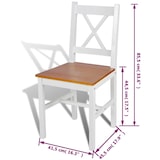 thumbnail of vidaXL Esszimmerstühle 4 Stk. Weiß Kiefernholz