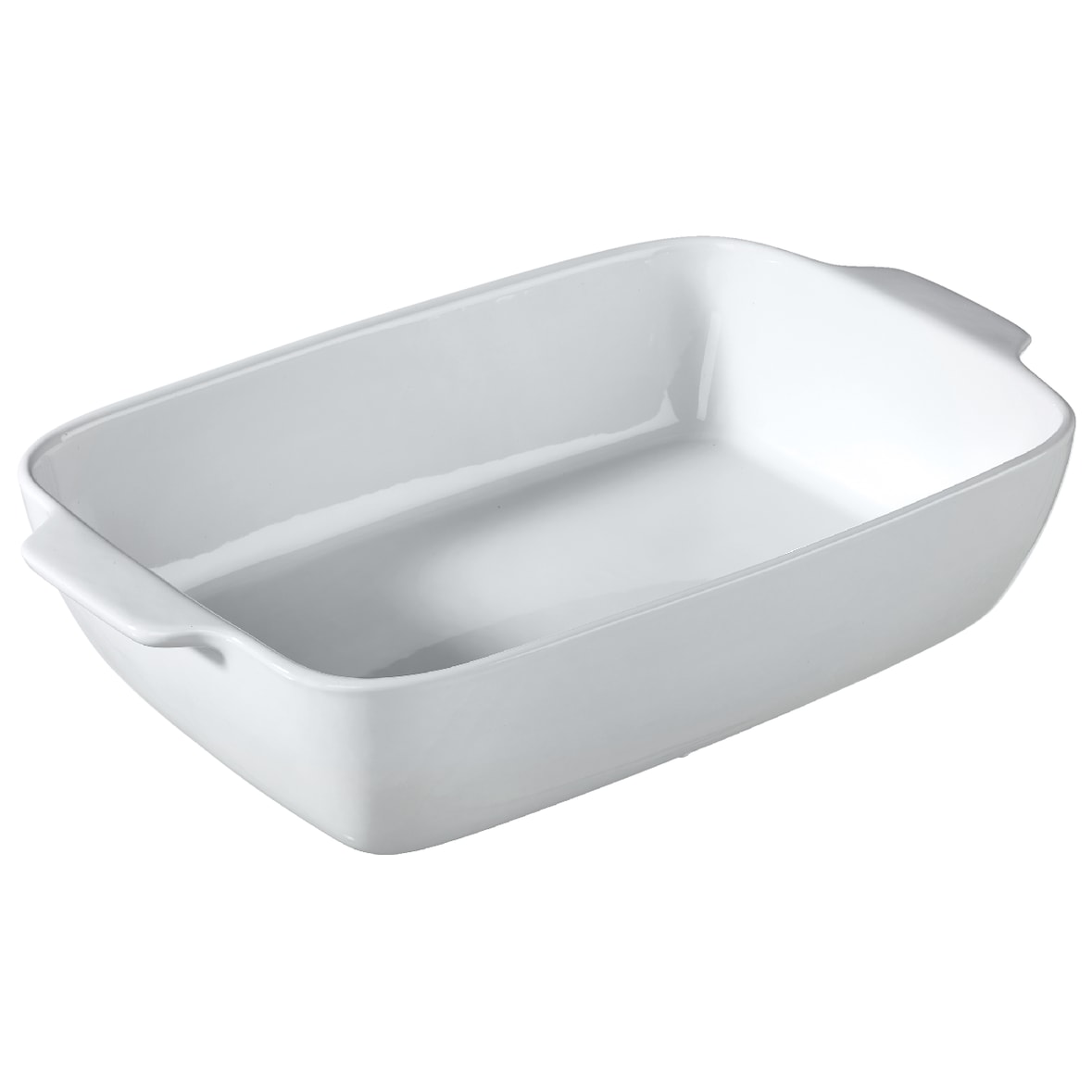 METRO PROFESSIONAL Pirofila rettangolare con manici, gres, 40 x 25 x 8 cm, impilabile, resistente a temperature fino a 250 °C bianco