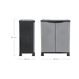 thumbnail of Niedriger Outdoor-kunststoffschrank mit 1 Ablage 92x68x39cm Grijs Thinia Home