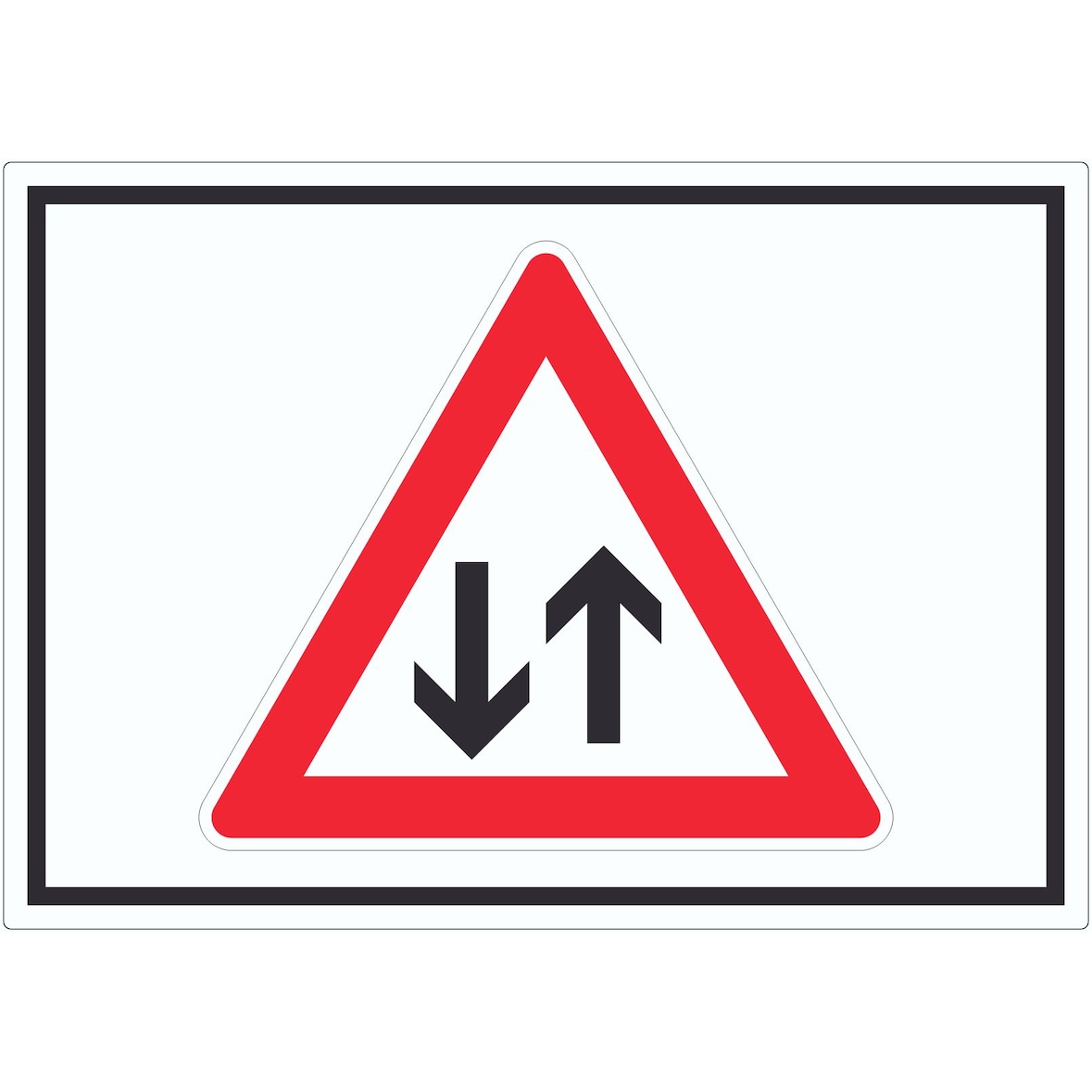Aufkleber Achtung Gegenverkehr Symbol A6 (105x148mm)