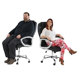 thumbnail of Professionele bureaustoel Boston XXL directiestoel draaistoel US versie, 150kg belastbaar, kunstleer ~ zwart