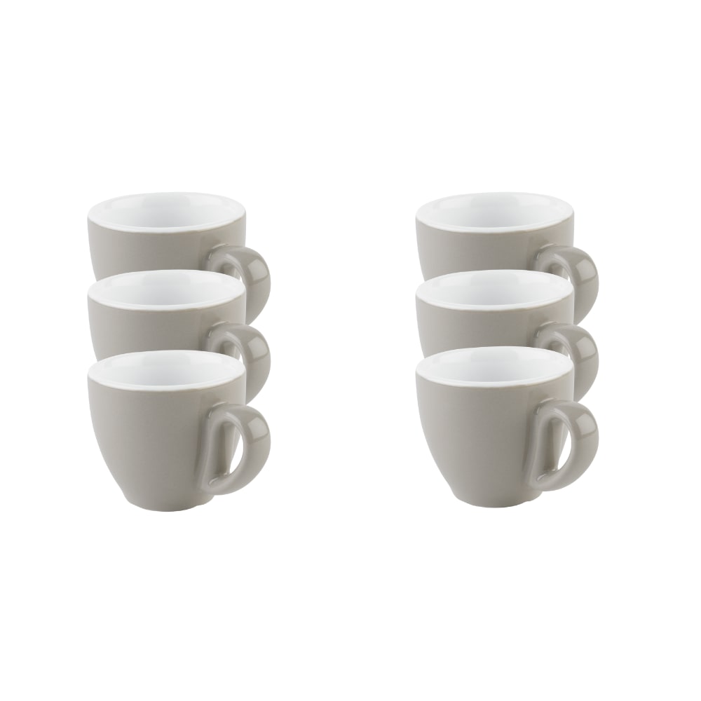 APS set van 6 espressokopjes grijs Ø 6 cm, H: 5,5 cm, 80 ml