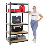 thumbnail of PROREGAL MegaDeal 3x étagère robuste ODIN, HxLxP 180x90x60cm, Charge du compartiment 175kg, Noir, étagère de garage étagère de cave