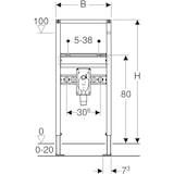 thumbnail of Geberit Duofix Waschtisch-Element mit Unterputz-Geruchverschluss, barrierefrei, für Einlocharmatur,