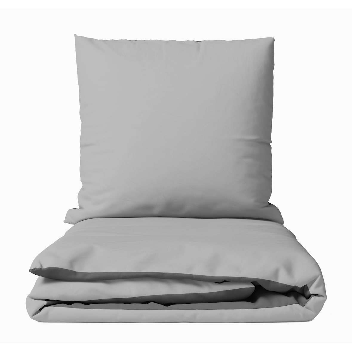 Bettwäsche 155x220 cm Anthrazit Grau Uni Wendeseite Reißverschluss 2 tlg