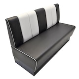 thumbnail of Gastro Sitzbank Americano Retro | Dinerbank Schwarz & Weiß | 160 cm breit | Amerikanische Sitzbank