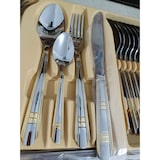 thumbnail of Hochwertiges Besteck Set 72-teilig Koffer Gold 12 Personen Edelstahl 18/10
