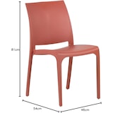 thumbnail of Silla apilable de resina fabricada en Italia diseño para interior y exterior SOFIA Rojo 4 uds