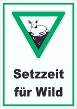 thumbnail of Setzzeit für Wild Schild A2 Rückseite selbstklebend