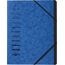 thumbnail of PAGNA Fächermappe DIN A4 Blanko Pappkarton 7 Fächer Blau 24,5 (B) x 0,4 (T) x 32 (H) cm