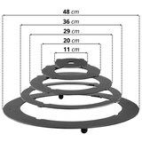 thumbnail of Ø44 Uchag 2mm Stahl Utschak mit Schornstein Adapter-Ringe Utschag Abzugsrohr Campingofen Feuerstelle Feldküche Außenküche Eintopfofen Gulaschkanone