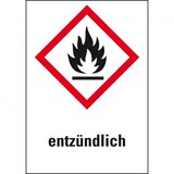 thumbnail of Aufkleber I Gefahrensymbol Flamme GHS 02, entzündlich, Folie, 26x37mm, 12/Bogen, GHS-Verordnung
